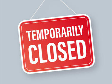Temporarily closed sign